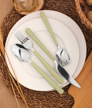 Load image into Gallery viewer, Cutlery Sets Stainless Steel Olive Green ABS Handle
