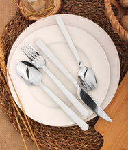 Load image into Gallery viewer, Cutlery Sets Stainless Steel White ABS Handle
