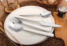 Load image into Gallery viewer, Cutlery Sets Stainless Steel White ABS Handle
