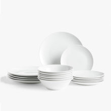 Load image into Gallery viewer, Dinner Set Plates Bowls Coupe Dinerware White Porcelain Microwave Dishwasher Safe Gift
