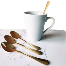 Load image into Gallery viewer, Dinner Spoon Tea Spoons Gold Cutlery Stainless Steel
