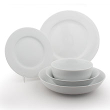 Load image into Gallery viewer, Dinner Plates Set Porcelain White Kitchen Microwave Dishwasher Safe
