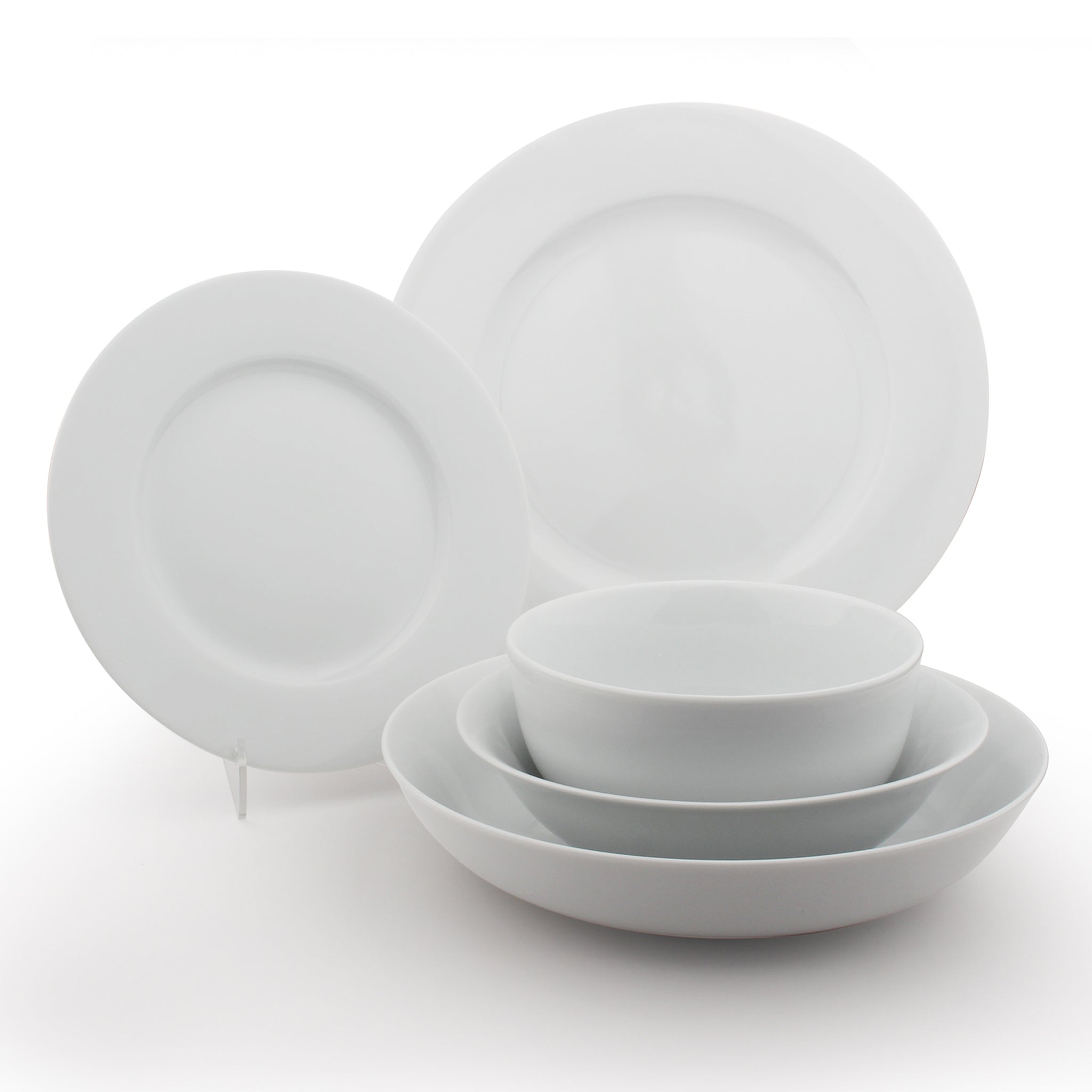 Dinner Plates Set Porcelain White Kitchen Microwave Dishwasher Safe HomeDirect