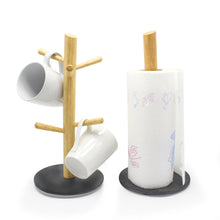 Load image into Gallery viewer, Kitchen Roll and 6 Mug Tree Holder Stand 
