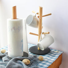 Load image into Gallery viewer, Kitchen Roll and 6 Mug Tree Holder Stand 
