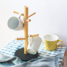 Load image into Gallery viewer, Kitchen Roll and 6 Mug Tree Holder Stand 
