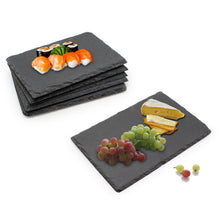 Load image into Gallery viewer, Slate Tapas Sushi Cheese Board Restaurant Dining Serving Plate Platter Tray 6pc Set
