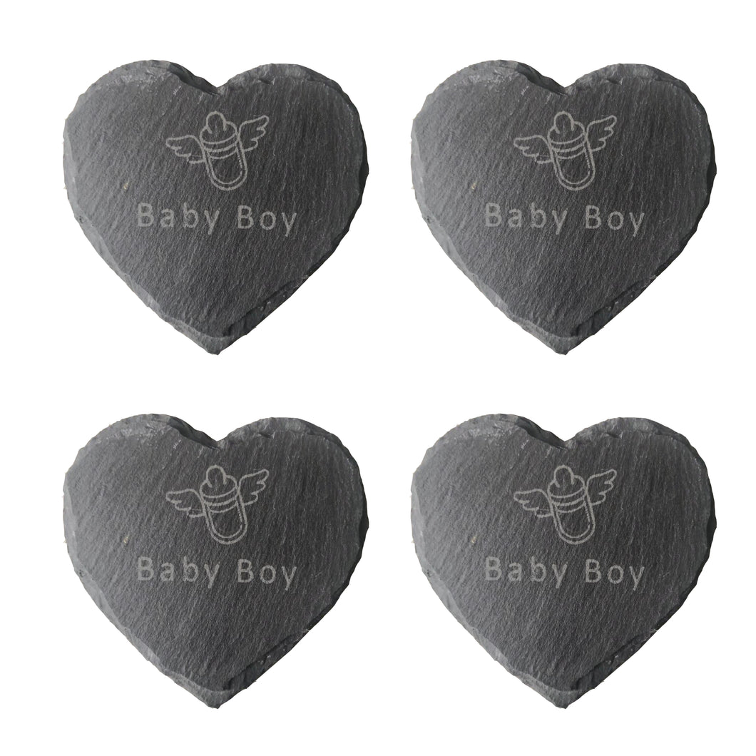 Slate Coasters Heart 