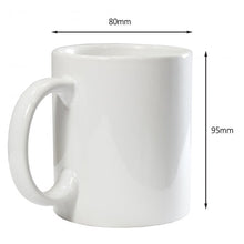 Load image into Gallery viewer, Coffee Mug White Large Ceramic Mug Personalised Mug Cup Tea 350ml
