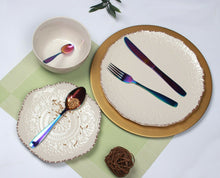 Load image into Gallery viewer, Cutlery Sets Stainless Steel Rainbow Iridescent Light Set Flatware Glim&amp;Glam
