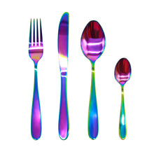 Load image into Gallery viewer, Cutlery Sets Stainless Steel Rainbow Iridescent Light Set Flatware Glim&amp;Glam
