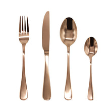 Load image into Gallery viewer, Cutlery Sets Stainless Steel Rose Gold Black Iridescent Rainbow Silver16 24 32 piece Set Glim&amp;Glam
