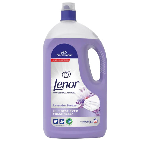 Lenor Professional Fabric Conditioner Lavender Breeze 4L 200 Washes x2