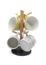 Load image into Gallery viewer, Mug Tree Stand Wooden Slate 6 Cup Rack Kitchen Counter Holder Organiser Xmas Van Gogh
