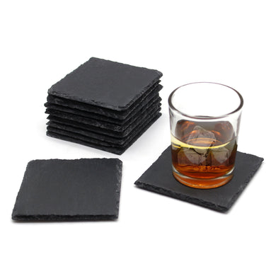 Slate Coasters Set Square Bulk Personalised Craft Design Table Drinks Mat 10cm Wedding Engraver Wholesale