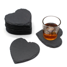 Load image into Gallery viewer, Slate Coasters Set Heart Bulk Personalised Drinks Table Mat Valentine Gift 11cm Craft Design Wedding Engraver Wholesale Gifts
