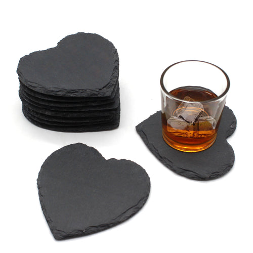 Slate Coasters Set Heart Bulk Personalised Drinks Table Mat Valentine Gift 11cm Craft Design Wedding Engraver Wholesale Gifts