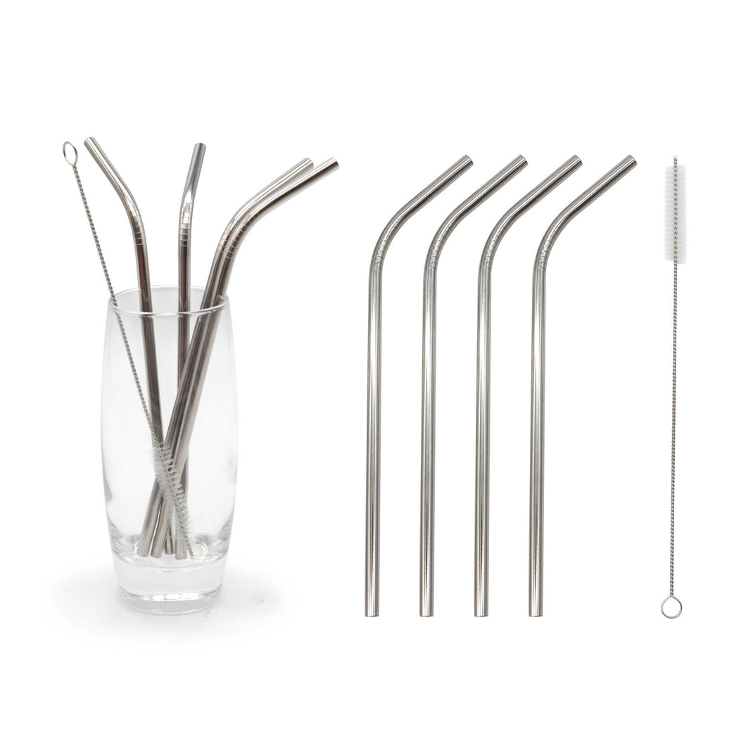 Straws Brush Drinks Set Stainless Steel Eco-friendly Glim&Glam