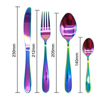 Load image into Gallery viewer, Cutlery Sets Stainless Steel Rainbow Iridescent Light Set Flatware Glim&amp;Glam
