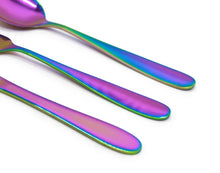 Load image into Gallery viewer, Cutlery Sets Stainless Steel Rainbow Iridescent Light Set Flatware Glim&amp;Glam
